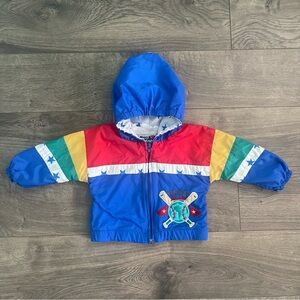 Vintage Climate Control Worldwide Baseball 12m Baby Windbreaker Jacket